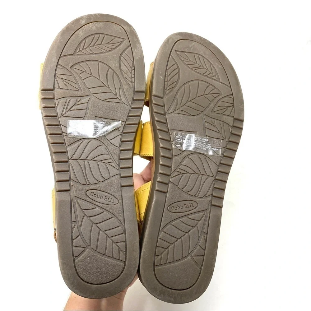 Cobb Hill Zion 2 Piece CJ0966 Yellow Leather Sandals